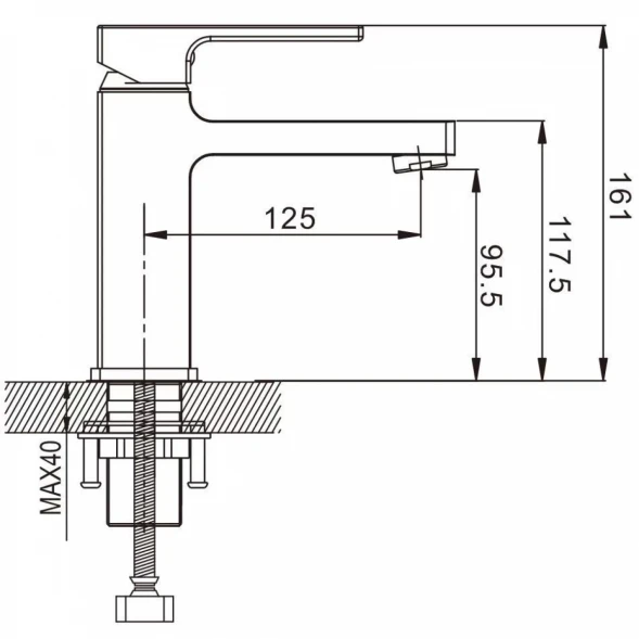 Смеситель для раковины Rose R1001-1