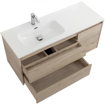 Тумба под раковину BelBagno Kraft KRAFT-1000-2C-1A-SO-RGB-L 100 см L, подвесная, Rovere Galifax Bianco