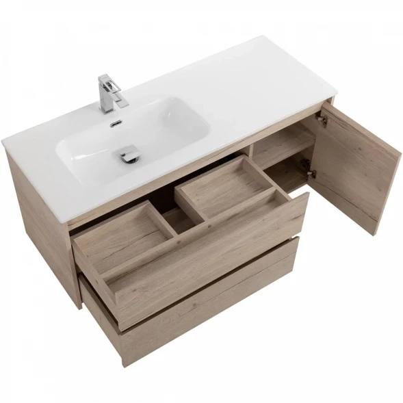 Тумба под раковину BelBagno Kraft KRAFT-1000-2C-1A-SO-RGB-L 100 см L, подвесная, Rovere Galifax Bianco