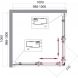Душевой уголок 100x100 см BelBagno UNO-195-A-2-100-C-NERO прозрачное