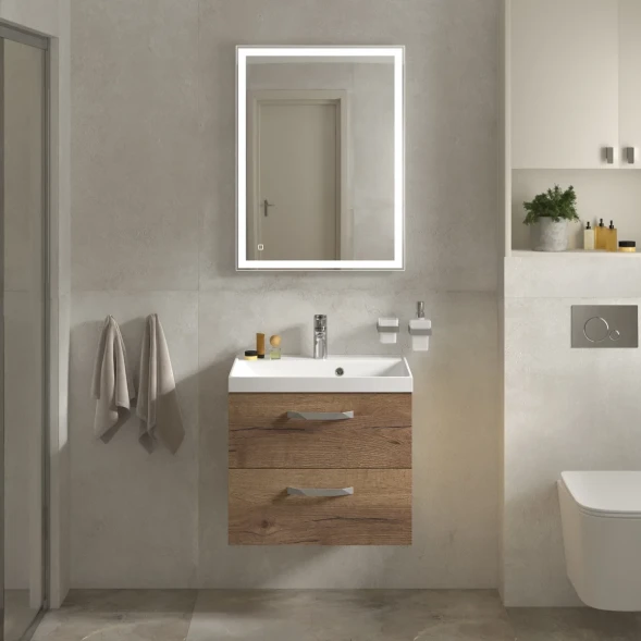 Тумба под раковину BelBagno Aurora AURORA-600-2C-SO-RT 59,6 см, подвесная, Rovere Tabacco