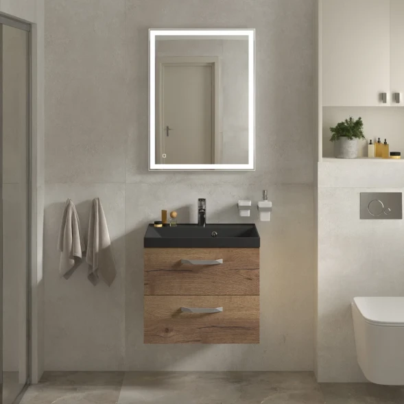 Тумба под раковину BelBagno Aurora AURORA-600-2C-SO-RT 59,6 см, подвесная, Rovere Tabacco