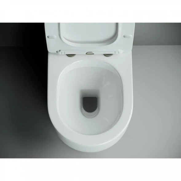 Унитаз-компакт Ceramica Nova Metropol CN4001 безободковый, с сиденьем микролифт, белый