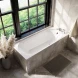Ванна из литьевого мрамора Marmo Bagno Патриция MB-PA180-80 180x80 см, белый