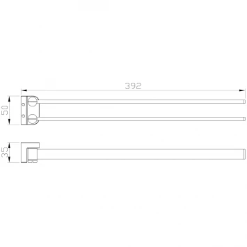Полотенцедержатель Wonzon &amp; Woghand WW-9531 39,2 см, поворотный, двойной, хром