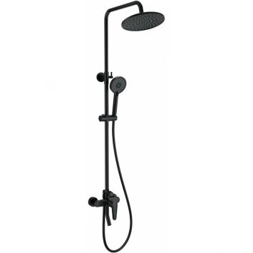 Душевая система Wonzon & Woghand WW-B2168-A-MB 230 мм, со смесителем, черный матовый