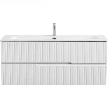 Тумба под раковину Cezares Duet DUET-N-1200-2C-SO-FBS-P 120 см, подвесная, белый ясень матовый