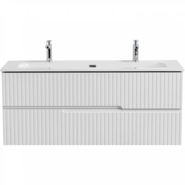 Тумба под раковину Cezares Duet DUET-N-1200-2C-SO-FBS-P 120 см, подвесная, белый ясень матовый