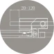 Душевой уголок 90-100x79,5 см Cezares SLIDER-AH-1-80-90/100-GRIGIO-Cr графитовое