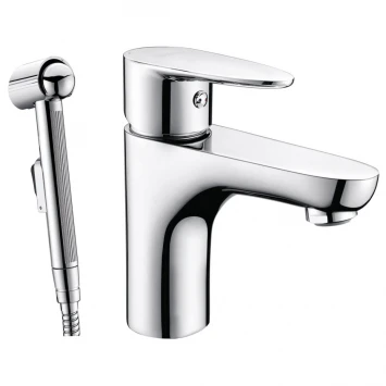 Смеситель для раковины с гигиенической лейкой WasserKRAFT Leine 3508