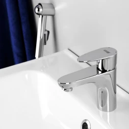 Смеситель для раковины с гигиенической лейкой WasserKRAFT Leine 3508