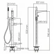 Смеситель напольный для ванны WasserKRAFT Sauer 7121