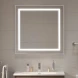 Зеркало BelBagno Kraft SPC-KRAFT-800-800-SENS-AL 80x80 см, с LED-подсветкой, сенсорным выключателем, алюминий