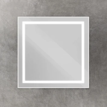 Зеркало BelBagno Kraft SPC-KRAFT-800-800-SENS-AL 80x80 см, с LED-подсветкой, сенсорным выключателем, алюминий