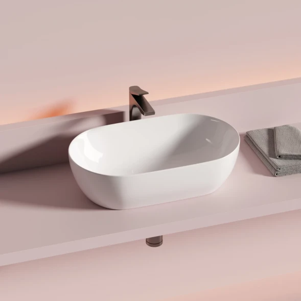 Раковина-чаша Ceramica Nova Twist CN12001 50x30 см, накладная, белый