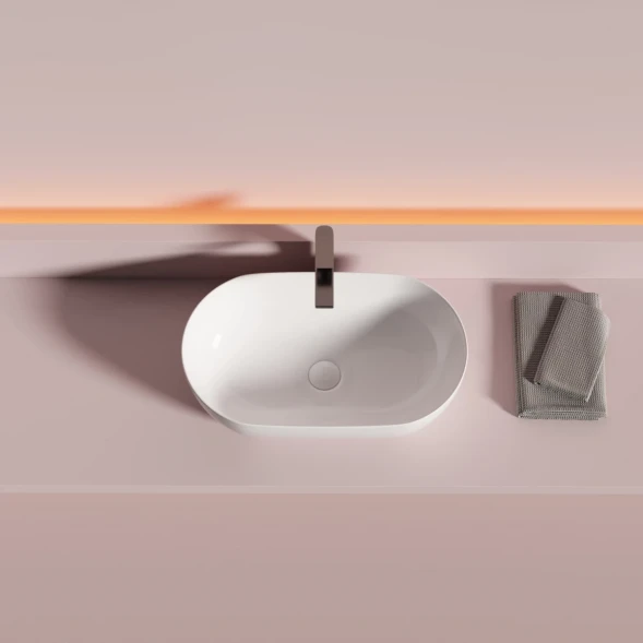 Раковина-чаша Ceramica Nova Twist CN12001 50x30 см, накладная, белый