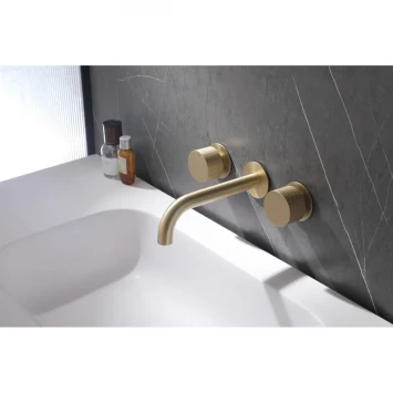 Смеситель для раковины Abber Wasser Kreis AF81122G встраиваемый, Золото матовый