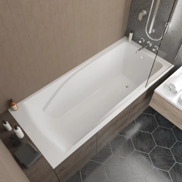 Ванна из литьевого мрамора Marmo Bagno София MB-SF170-75 170x75 см, белый