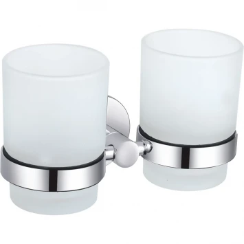 Стакан для зубных щеток Wonzon &amp; Woghand Easy WW-8128 двойной, настенный, хром