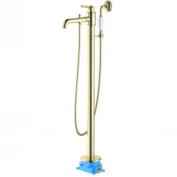 Смеситель напольный для ванны Aquatek Классик AQ1545PG Золото