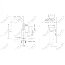 Смеситель для раковины Feramolli Ele BL603 черный матовый