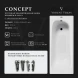 Ванна чугунная Vinsent Veron Concept VCO1407042-AS 140x70 см, с антискользящим покрытием, белый