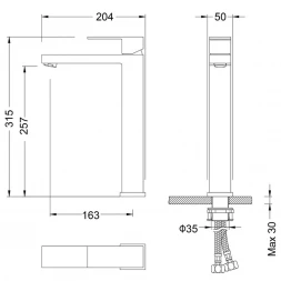 Смеситель для раковины Timo Selene 3011/17F Золото матовый
