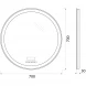 Зеркало 70x70 см BelBagno SPC-RNG-700-LED-TCH-RAD