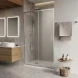 Душевая дверь BelBagno Luce LUCE-BF-1-140-C-Cr 140 см, профиль хром, стекло прозрачное