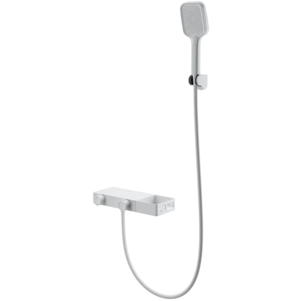 Термостат для ванны Wonzon &amp; Woghand Shelf WW-B2551-MW с душевым гарнитуром, белый матовый