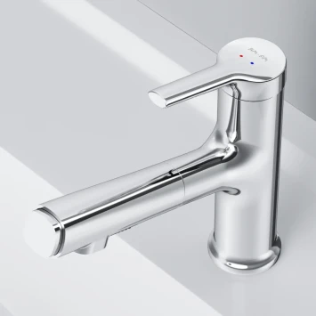 Смеситель для раковины Am.Pm X-Joy S F85B02900 с выдвижным изливом, без донного клапана, хром