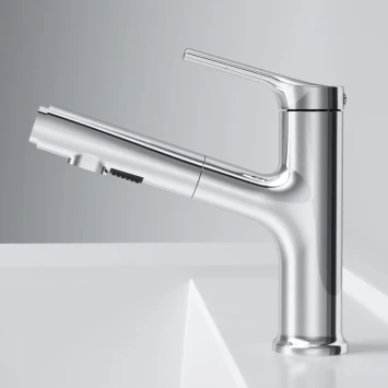 Смеситель для раковины Am.Pm X-Joy S F85B02900 с выдвижным изливом, без донного клапана, хром