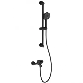 Смеситель для ванны Wonzon &amp; Woghand WW-4560-MB с душевым гарнитуром, черный матовый