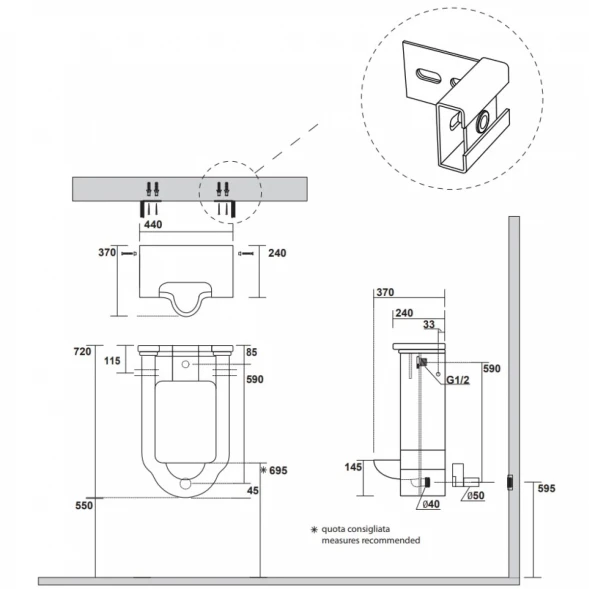 Писсуар Kerasan Waldorf 413001bi