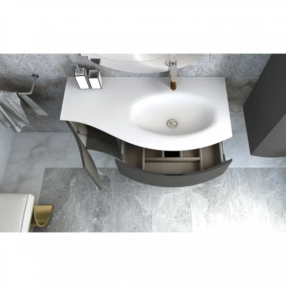 Шкаф одностворчатый 34x55 см Grigio Talpa Opaco L Cezares Vague 54907