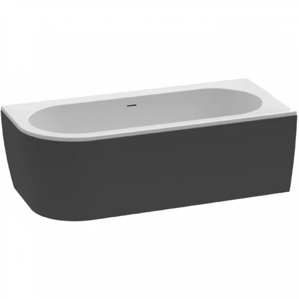 Акриловая ванна 179x79 см Cezares Slim SLIM CORNER-180-80-60-R-NERO-SET