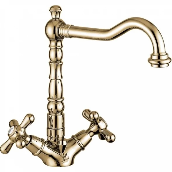 Смеситель для раковины Emmevi Deco Old 12613/BR с донным клапаном, бронза