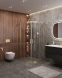 Душевой уголок Cezares Molveno MOLVENO-RH-2-120/90-C-BORO-IV 120x90 см, профиль золотой матовый, стекло прозрачное
