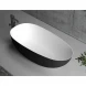 Акриловая ванна Abber AB9211MB 170x80 см, отдельностоящая, черный матовый/белый