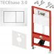 Инсталляция для унитаза Tece TECEnow + TECEbase 3.0 N500417 с кнопкой смыва, белый матовый
