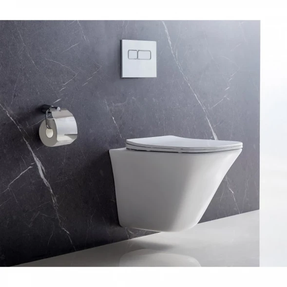Унитаз подвесной BelBagno Marmi BB052CHR безободковый, белый