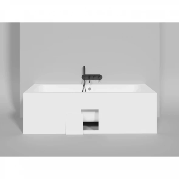 Ванна из литьевого мрамора Salini S-Sense Orlanda Axis 103211M 191,1x80,5 см, белый матовый