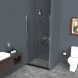 Душевая дверь 110 см BelBagno UNO-B-2-110-C-Cr прозрачное