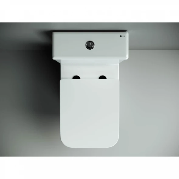 Чаша напольного безободкового унитаза с сиденьем микролифт Ceramica Nova Cubic CN1803-B