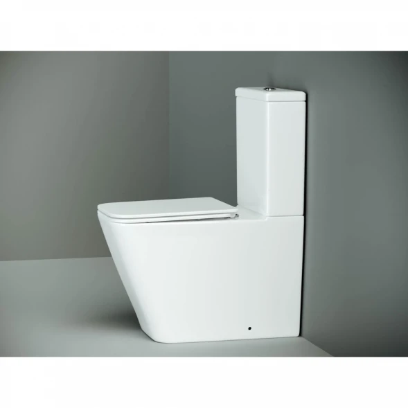 Чаша напольного безободкового унитаза с сиденьем микролифт Ceramica Nova Cubic CN1803-B