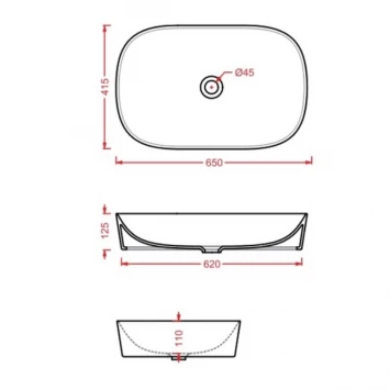 Раковина 65x41,5 см Artceram Ghost GHL002 15 00 grigio oliva*0
