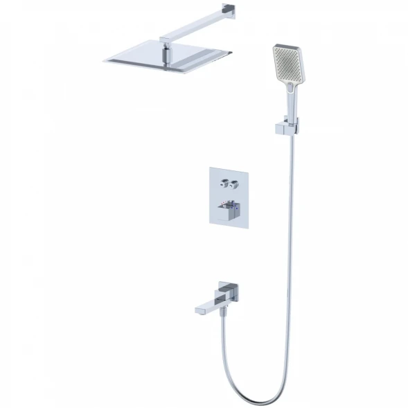 Душевой комплект Wonzon &amp; Woghand WW-88929003-CR 300 мм, с термостатом, хром
