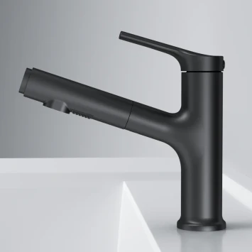 Смеситель для раковины Am.Pm X-Joy S F85B02922 без донного клапана, черный матовый