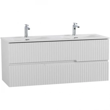 Тумба под раковину Cezares Duet DUET-N-1200-2C-SO-2-BL 120 см, подвесная, Bianco Lucido