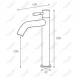 Смеситель для раковины Feramolli Ele BL647H черный матовый